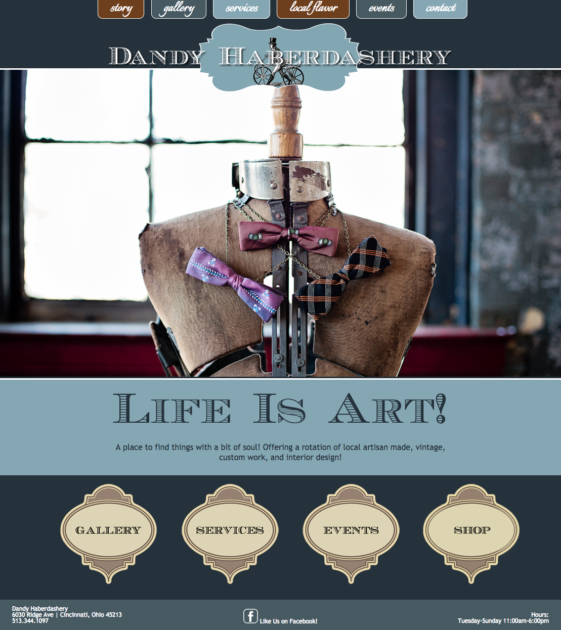 Dandy Haberdashery Responsive Website