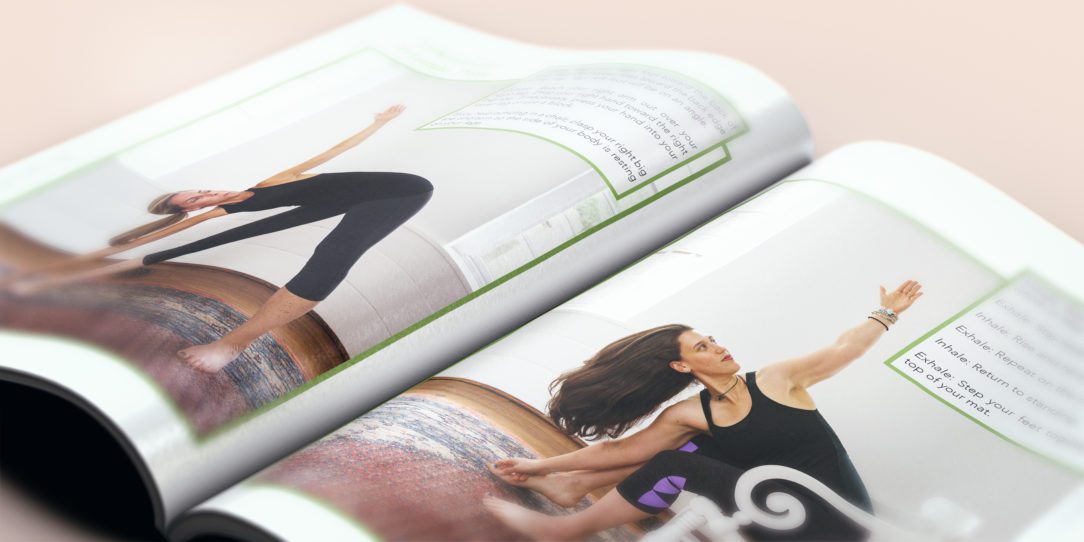 Inside book layout design for Christian yoga book