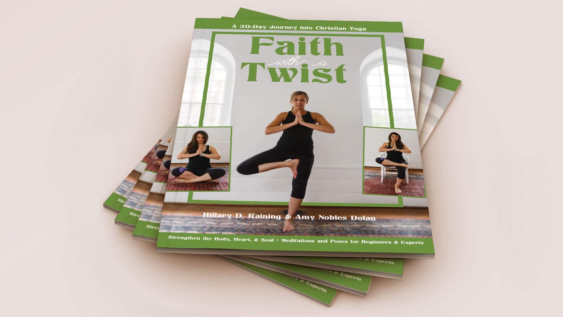Stack of Faith with a Twist, Christian yoga books