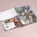 catalog covers on pink background