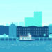 Illustration of Savannah, Georgia Skyline